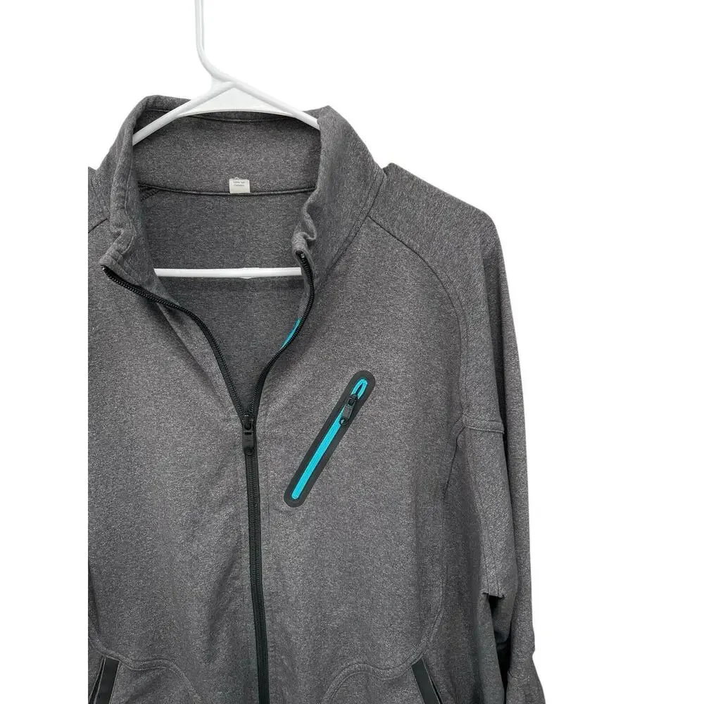 Lululemon City Tech Jacket Full Zip Heather Gray Blue Size XL